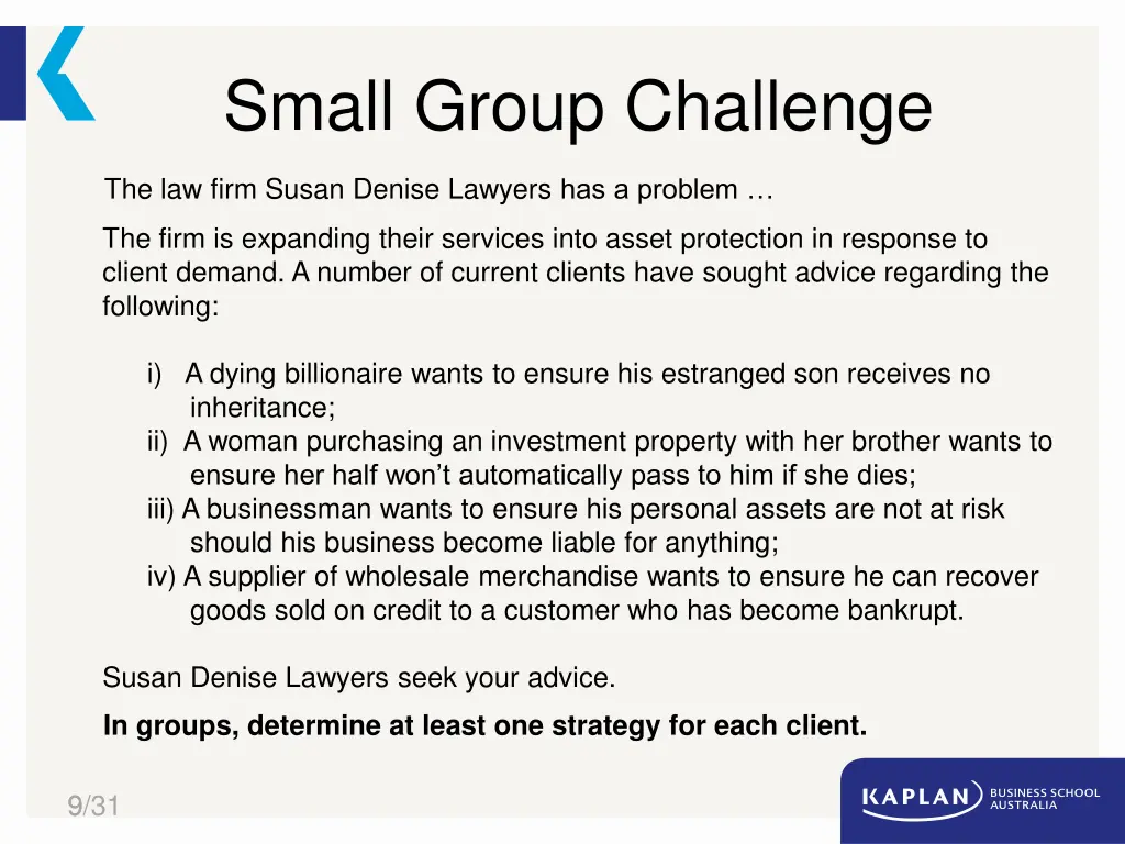 small group challenge 1