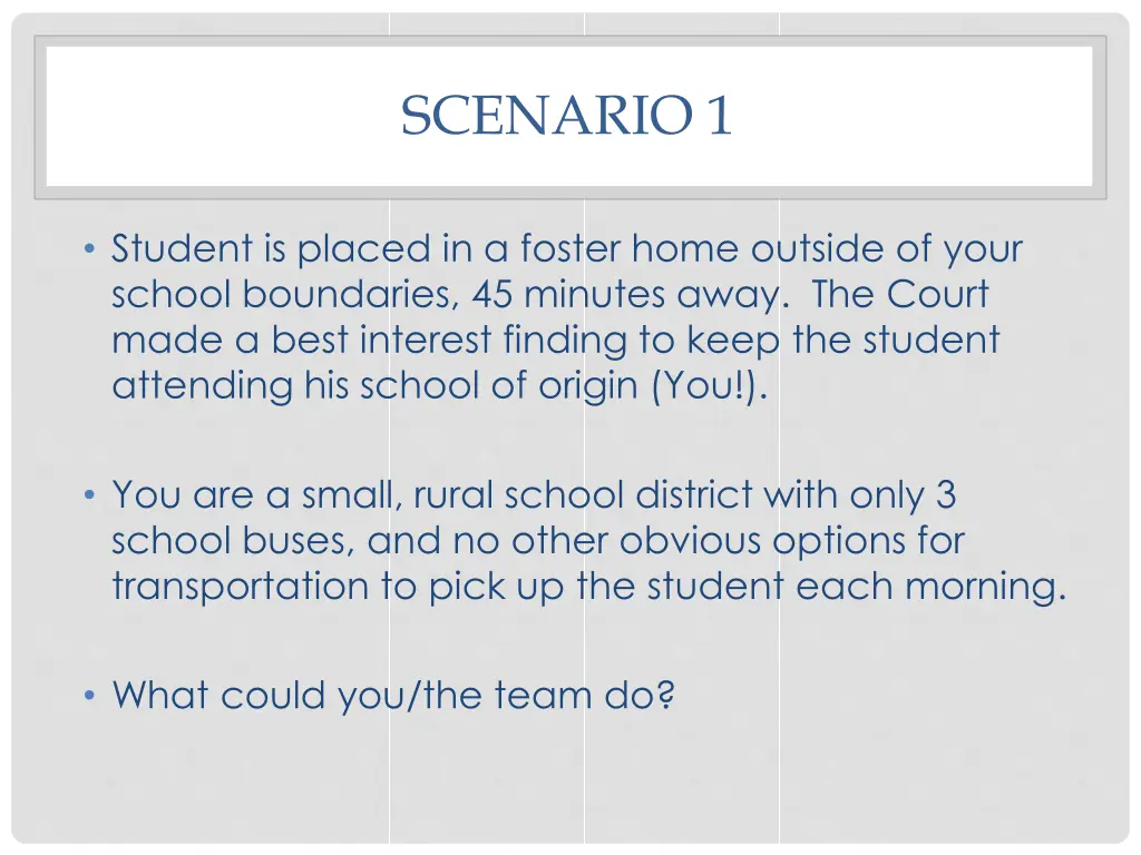 scenario 1