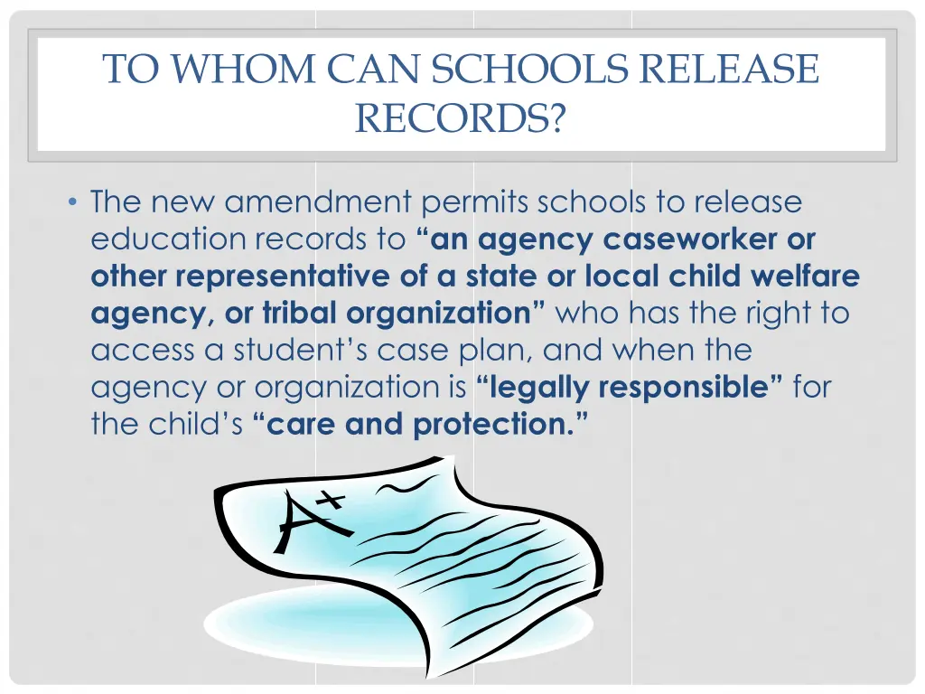 to whom can schools release records