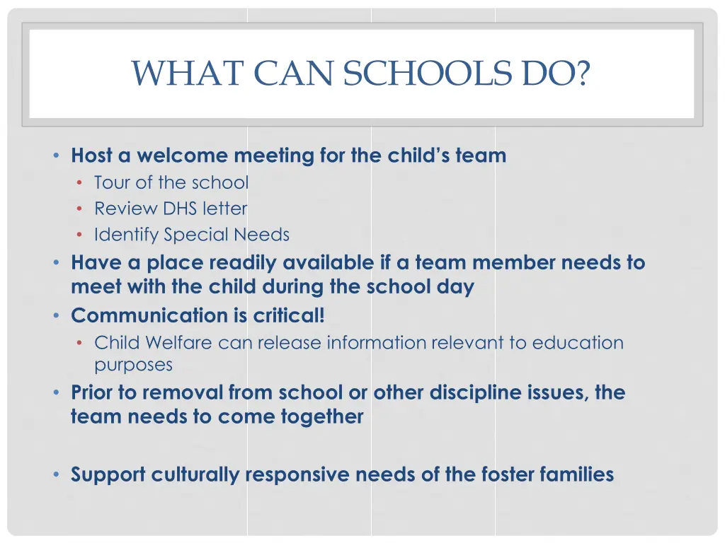 what can schools do