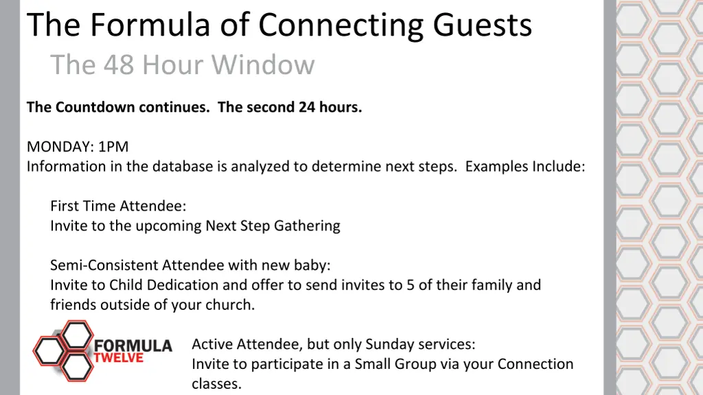 the formula of connecting guests the 48 hour 11