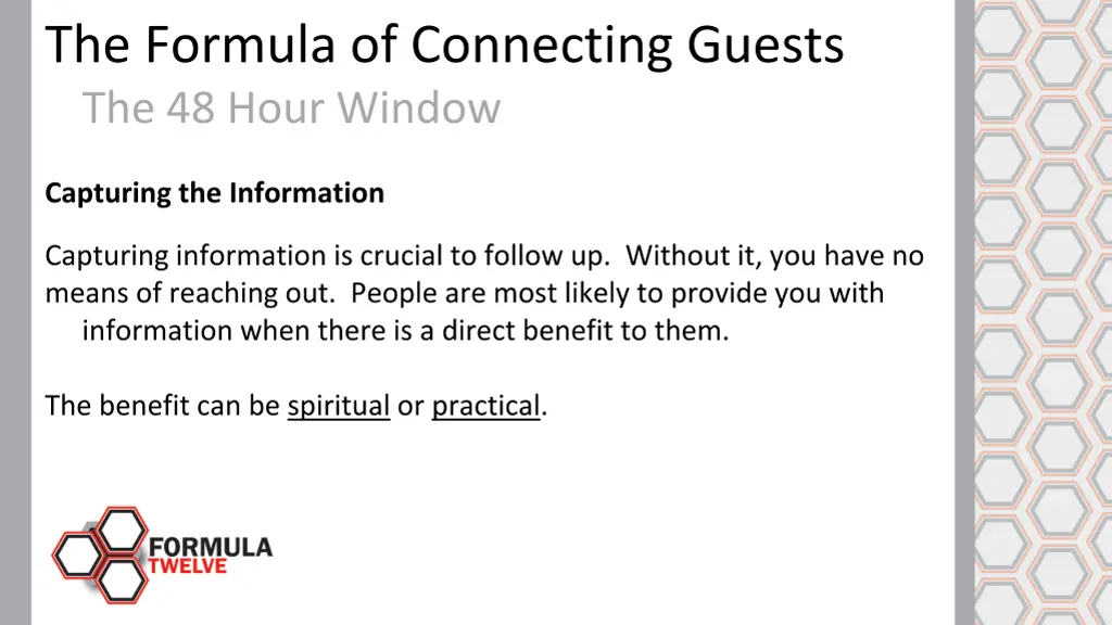 the formula of connecting guests the 48 hour 3