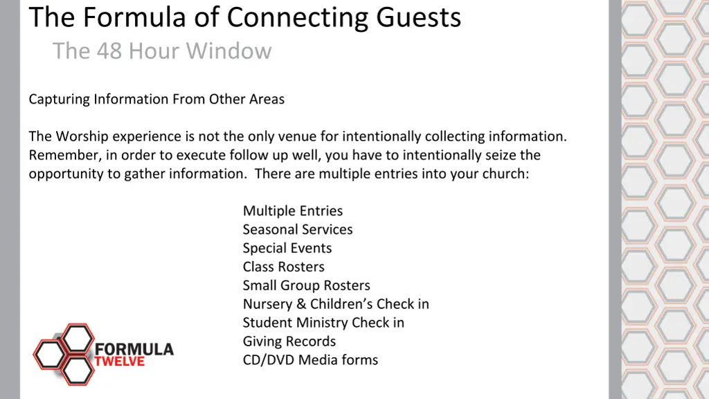 the formula of connecting guests the 48 hour 7