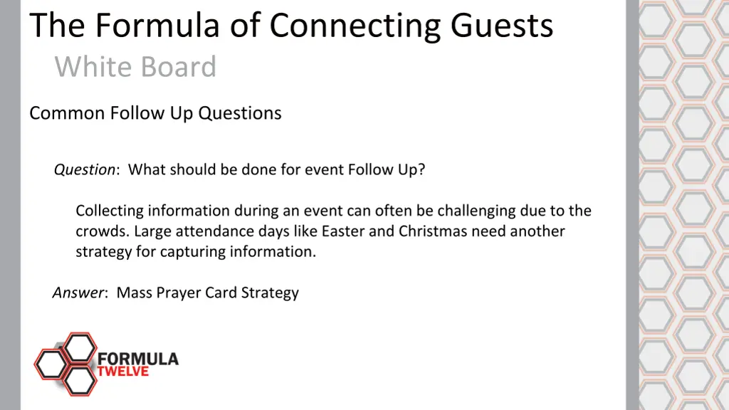 the formula of connecting guests white board 1