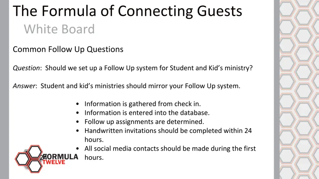 the formula of connecting guests white board 2