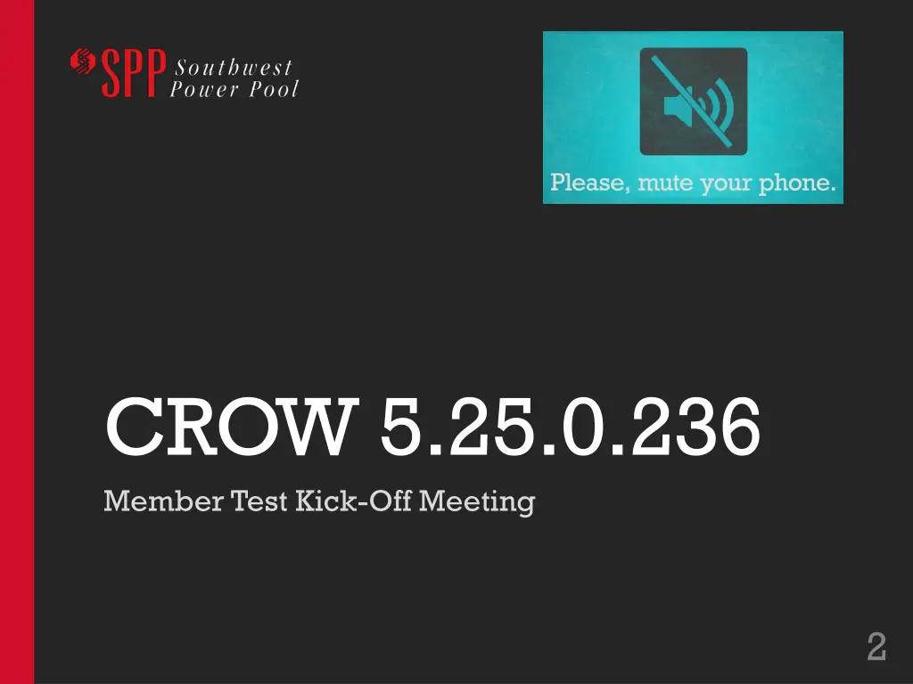 crow 5 25 0 236 member test kick off meeting