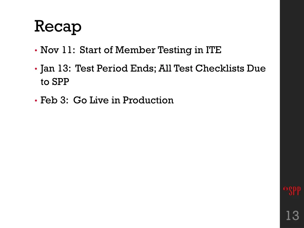 recap