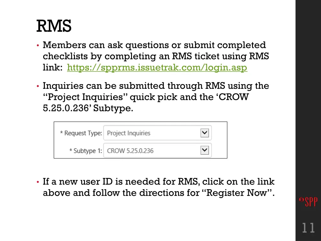 rms members can ask questions or submit completed