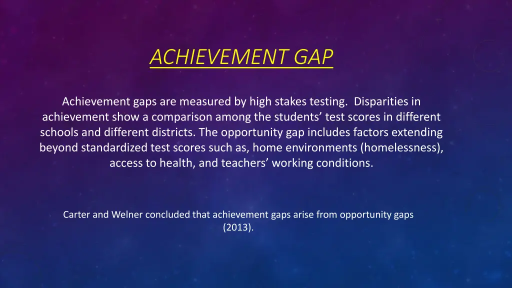 achievement gap