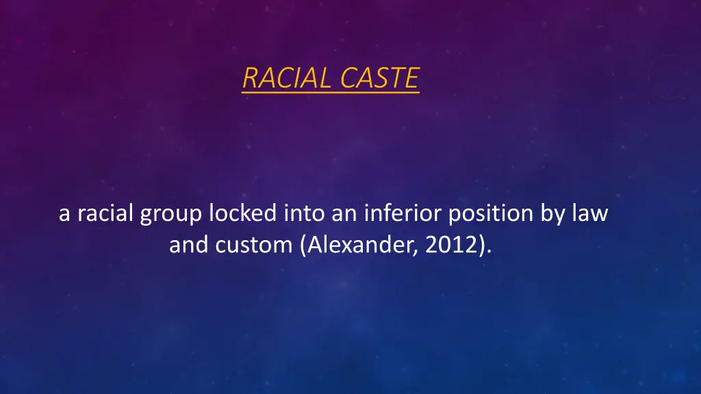 racial caste