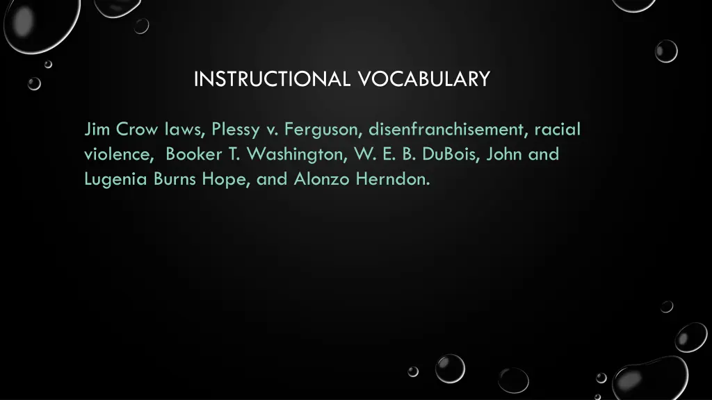 instructional vocabulary