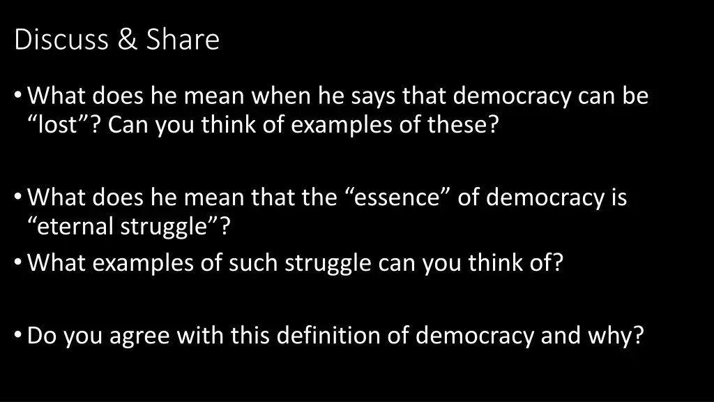 discuss share