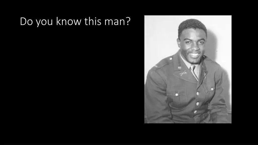 do you know this man