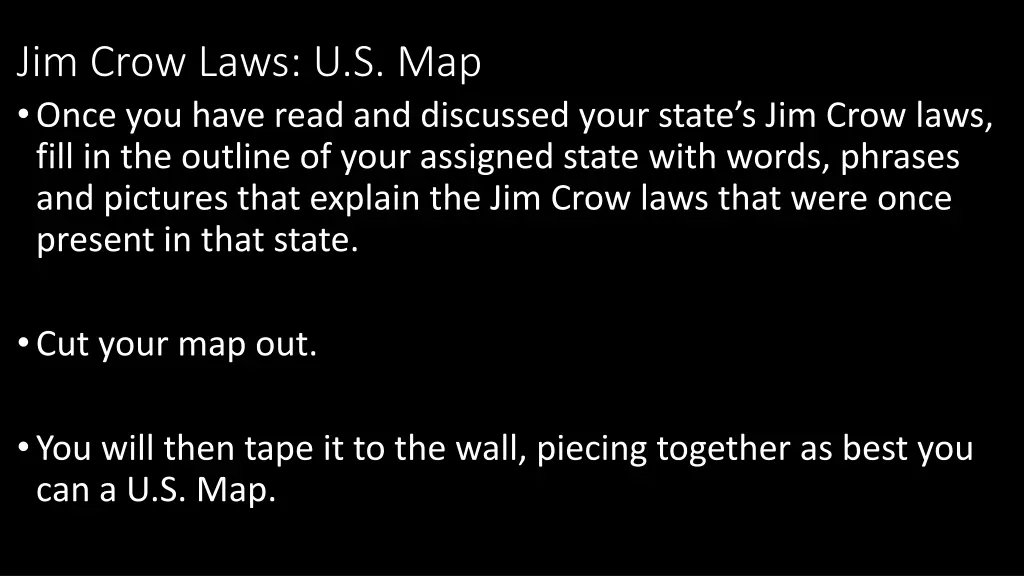 jim crow laws u s map once you have read