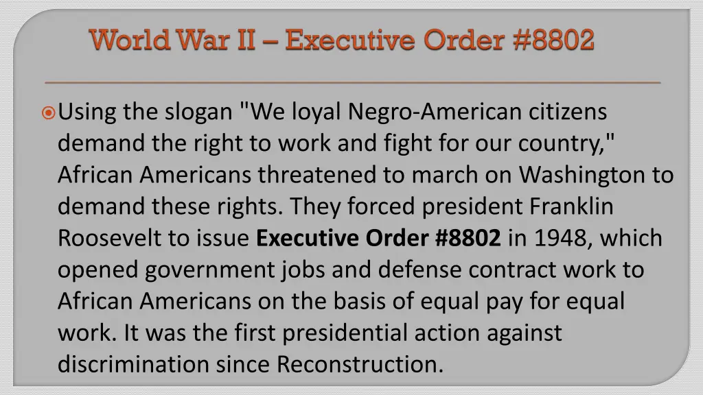 using the slogan we loyal negro american citizens