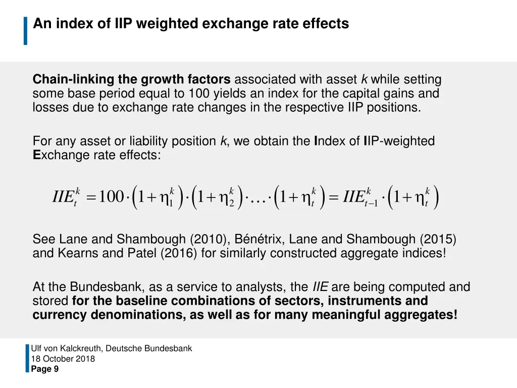 an index of iip weighted exchange rate effects