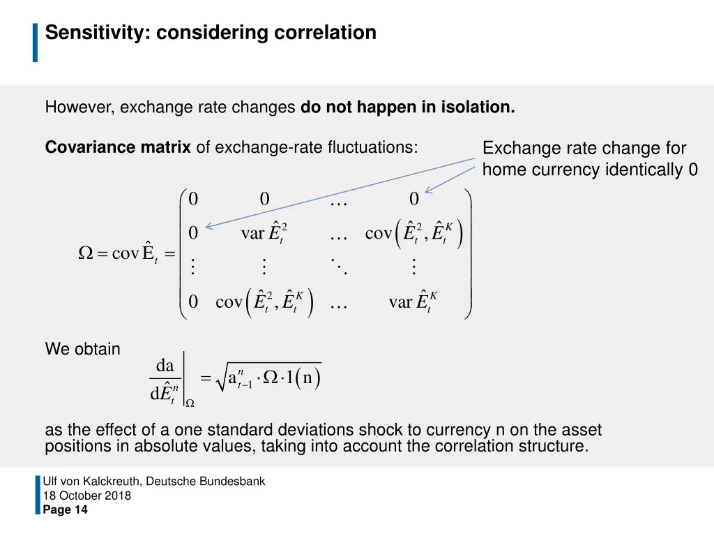 sensitivity considering correlation