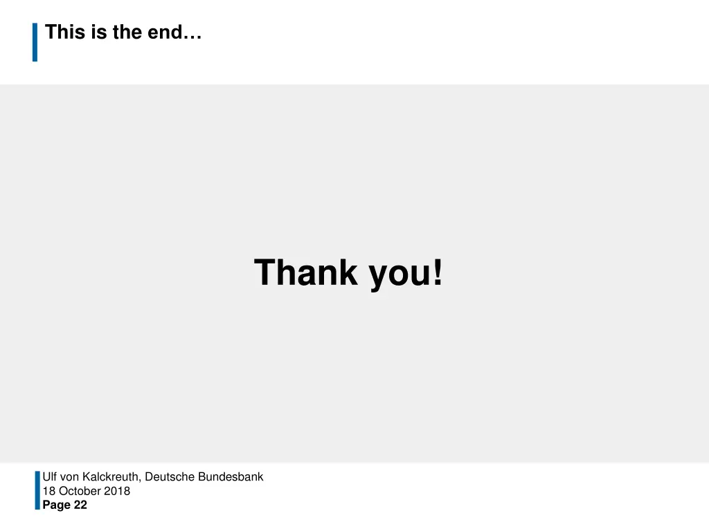 this is the end