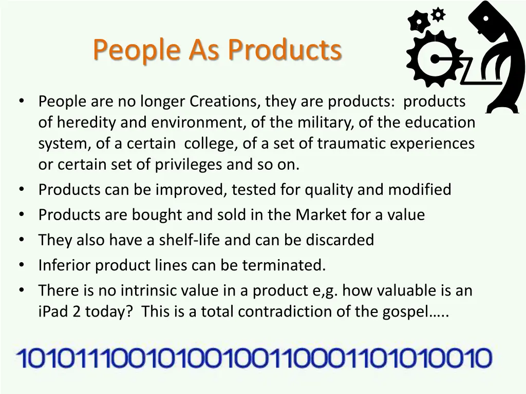 people as products