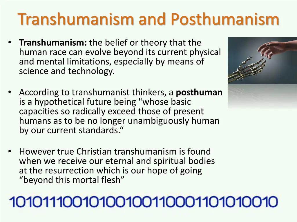 transhumanism and posthumanism
