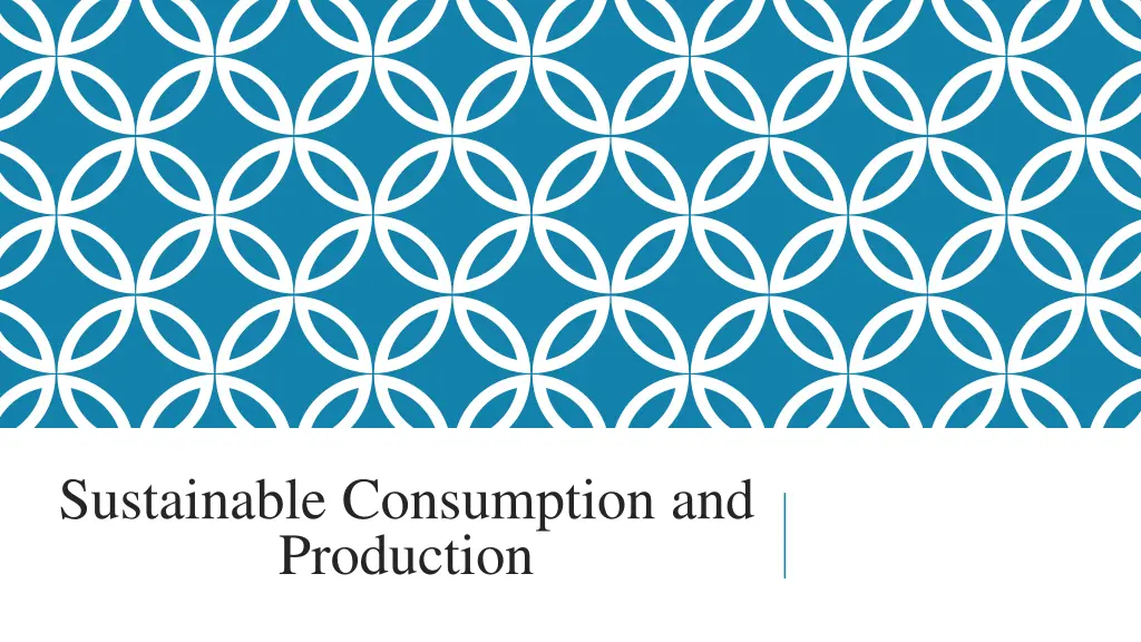 sustainable consumption and production