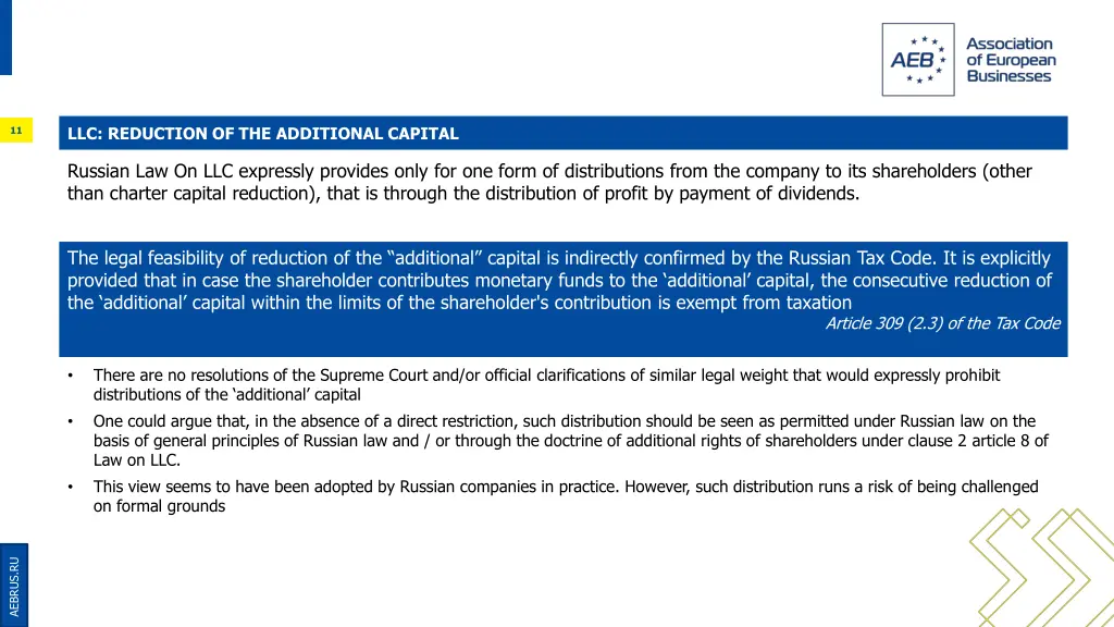 llc reduction of the additional capital
