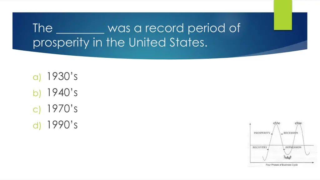 the was a record period of prosperity