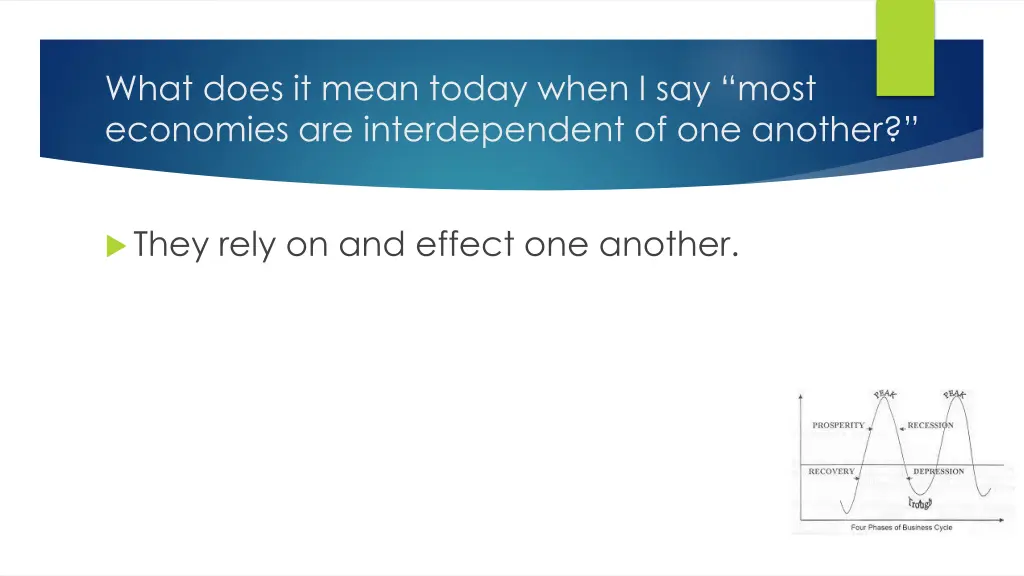 what does it mean today when i say most economies