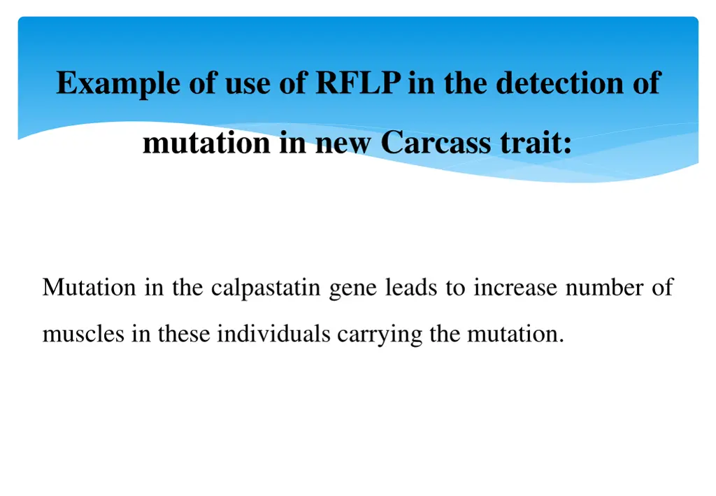 example of use of rflp in the detection of