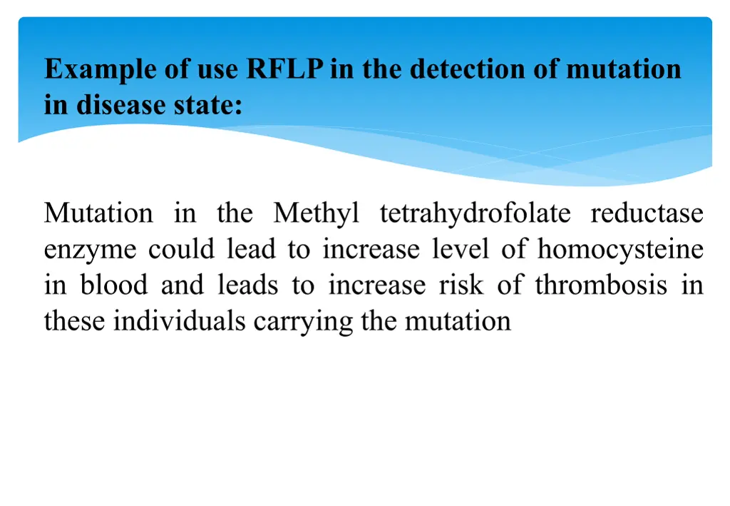 example of use rflp in the detection of mutation