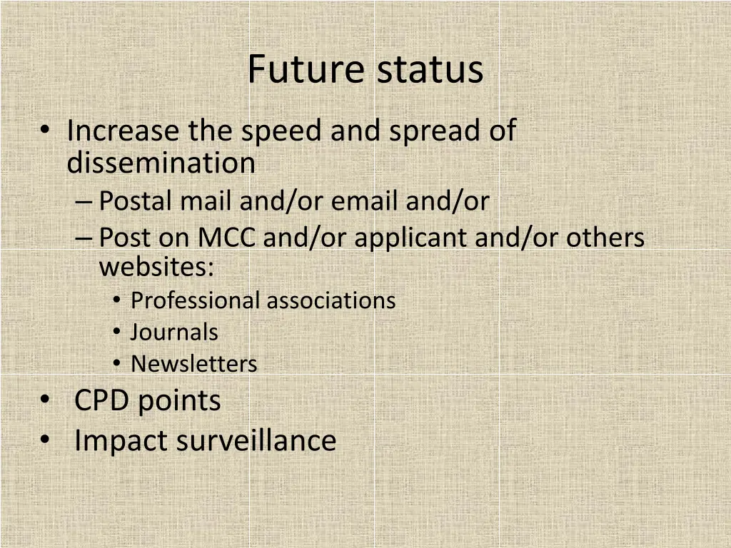 future status