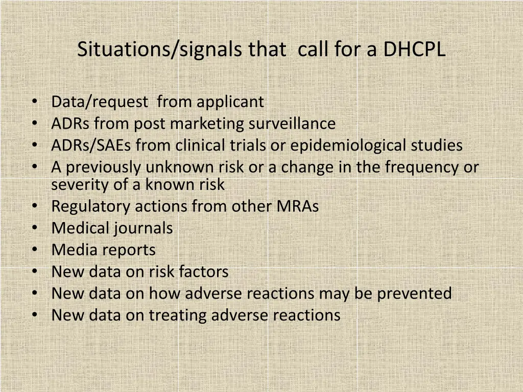 situations signals that call for a dhcpl