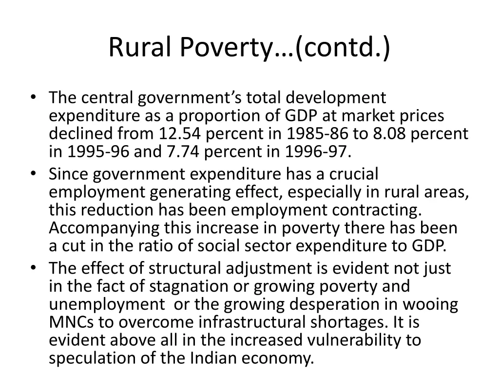 rural poverty contd