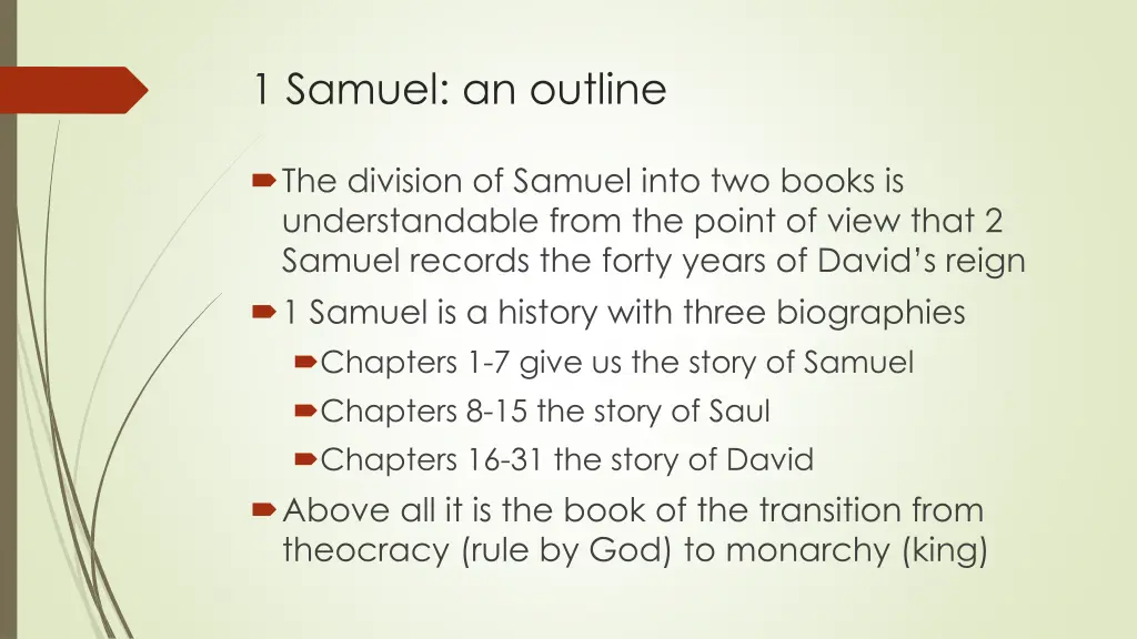 1 samuel an outline