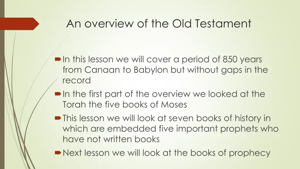 an overview of the old testament 1