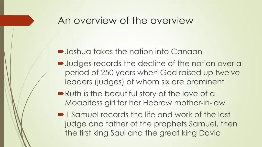 an overview of the overview