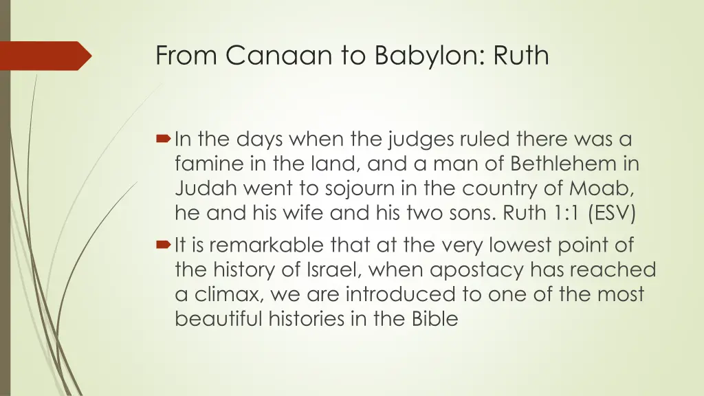 from canaan to babylon ruth