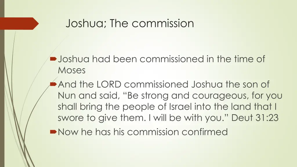 joshua the commission