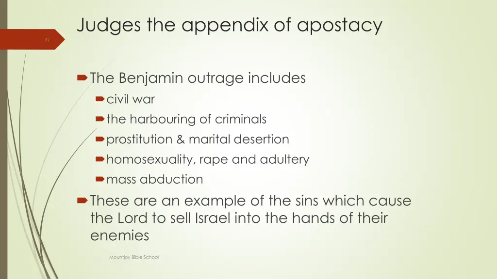 judges the appendix of apostacy