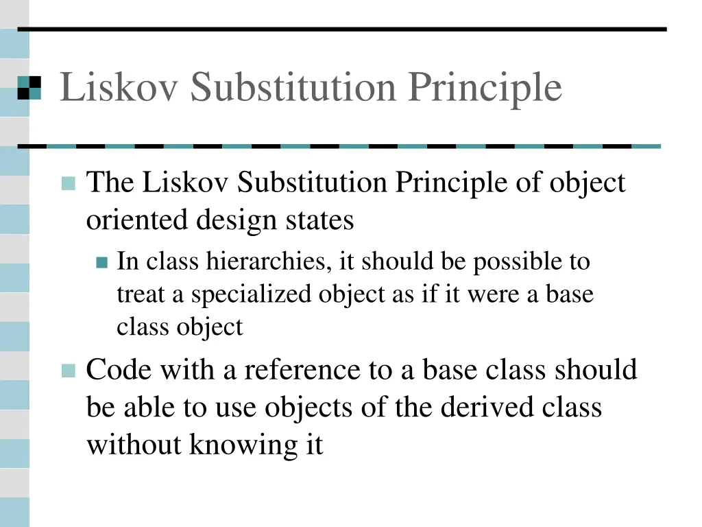 liskov substitution principle