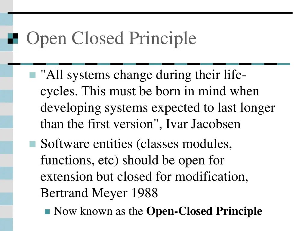 open closed principle