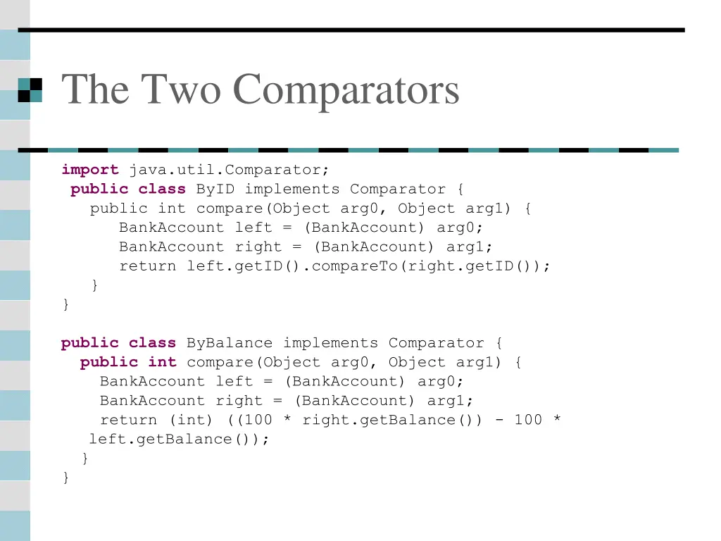 the two comparators