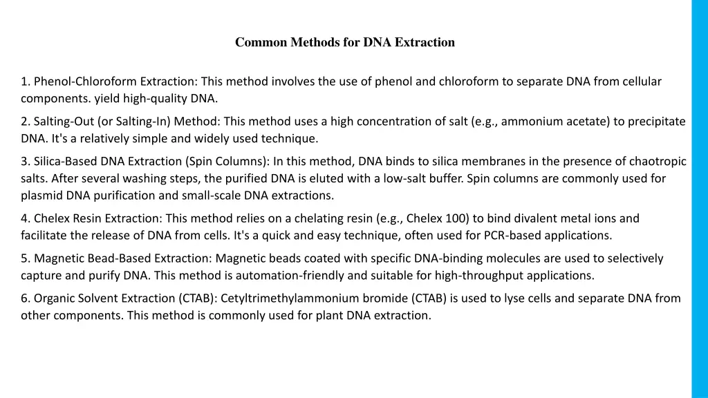 common methods for dna extraction