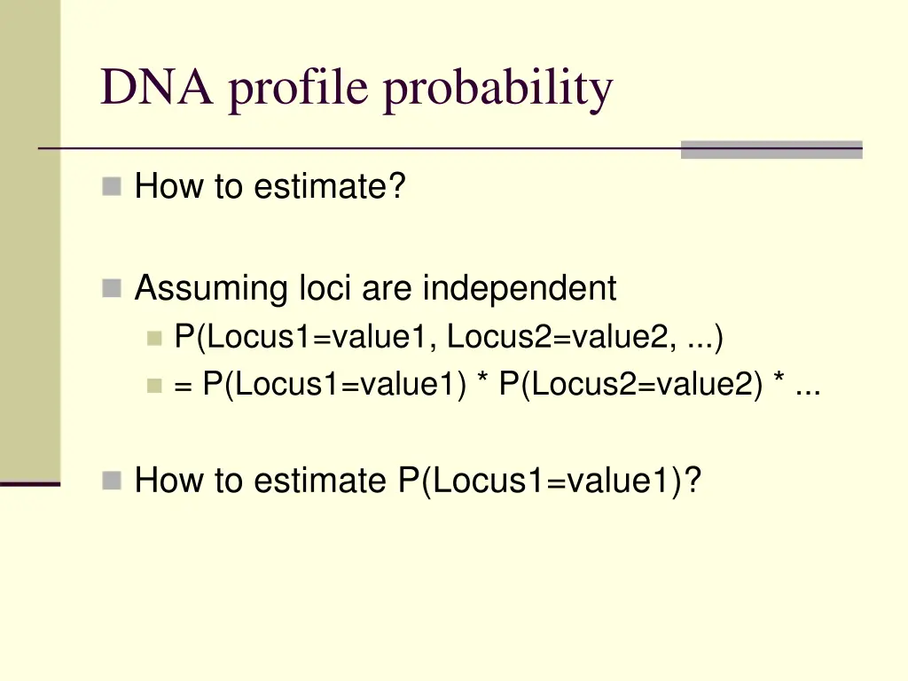 dna profile probability 2
