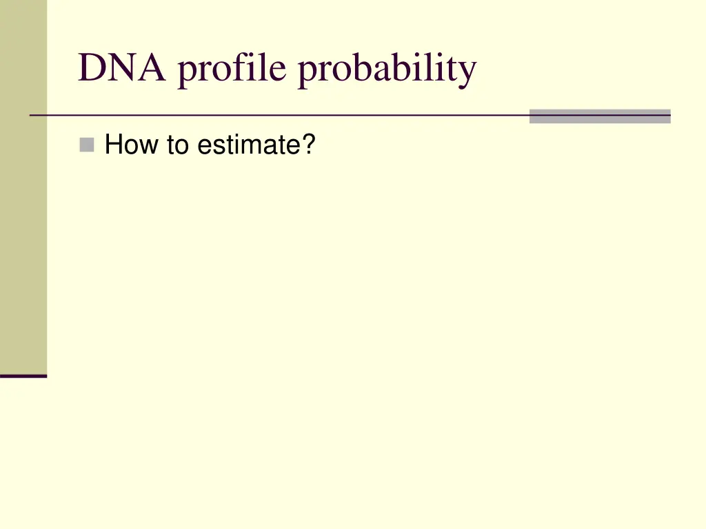 dna profile probability