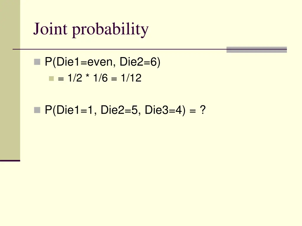 joint probability 1