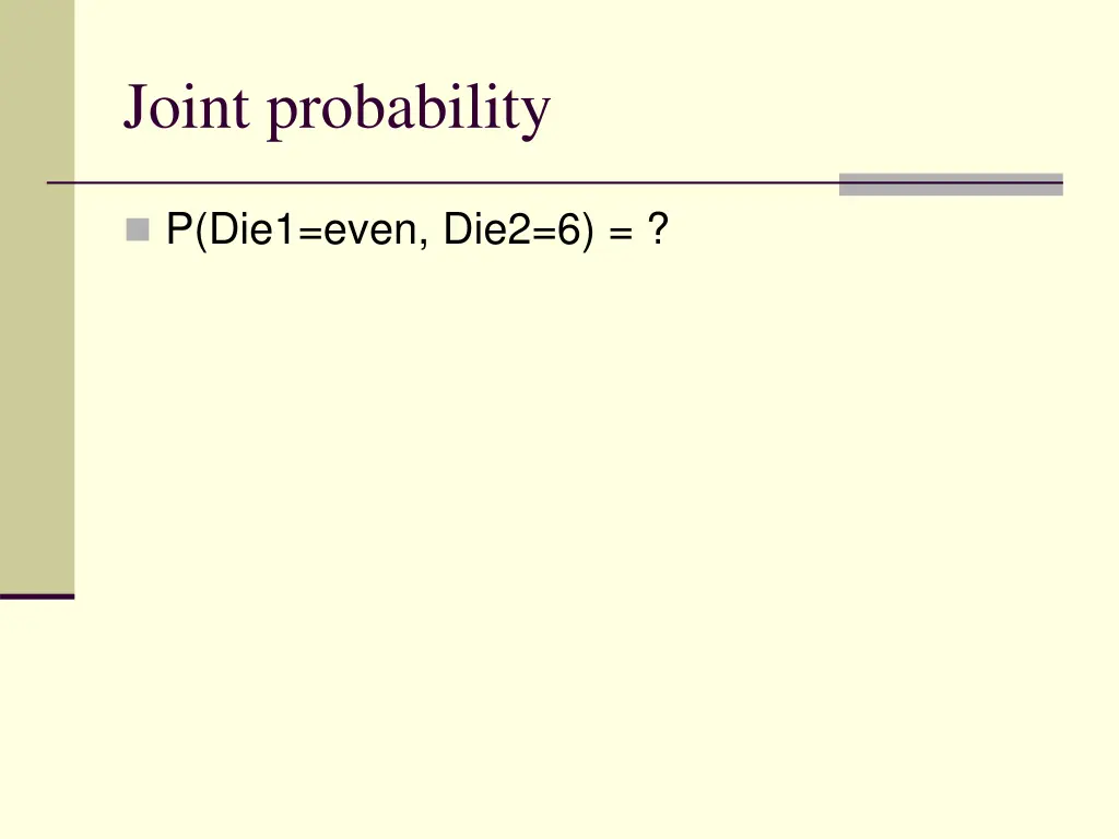 joint probability
