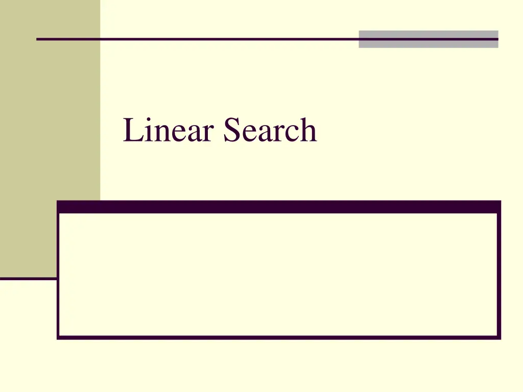 linear search