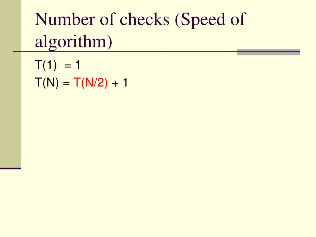 number of checks speed of algorithm 8