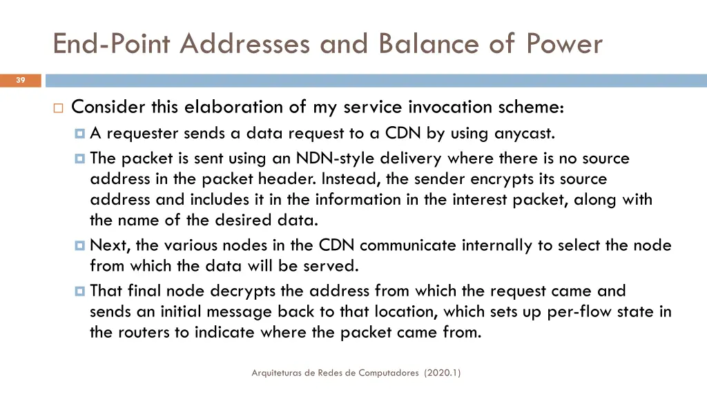 end point addresses and balance of power 1